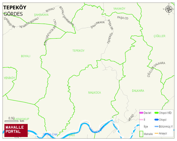 TEPEKÖY Mahallesi Haritası | Coğrafi Yapı ve Detaylı Haritası