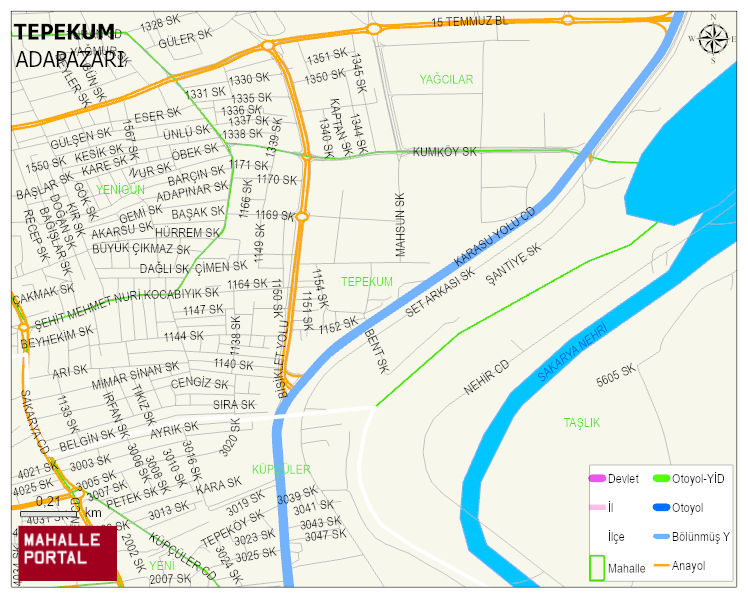 TEPEKUM Mahallesi Haritası | Mahalle Sokak Haritası