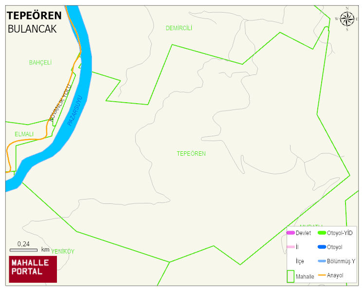 TEPEÖREN Köyü Haritası | Mahalle Sokak Haritası