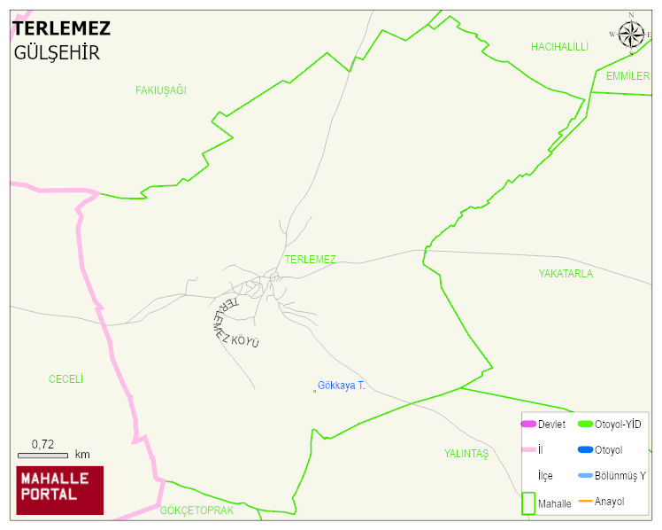 TERLEMEZ Köyü Haritası | Mahalle ve Köy Sınırı