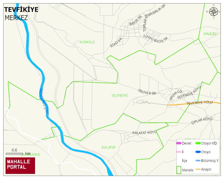 TEVFİKİYE Köyü Haritası | İnteraktif Köy ve Mahalle Sınırları