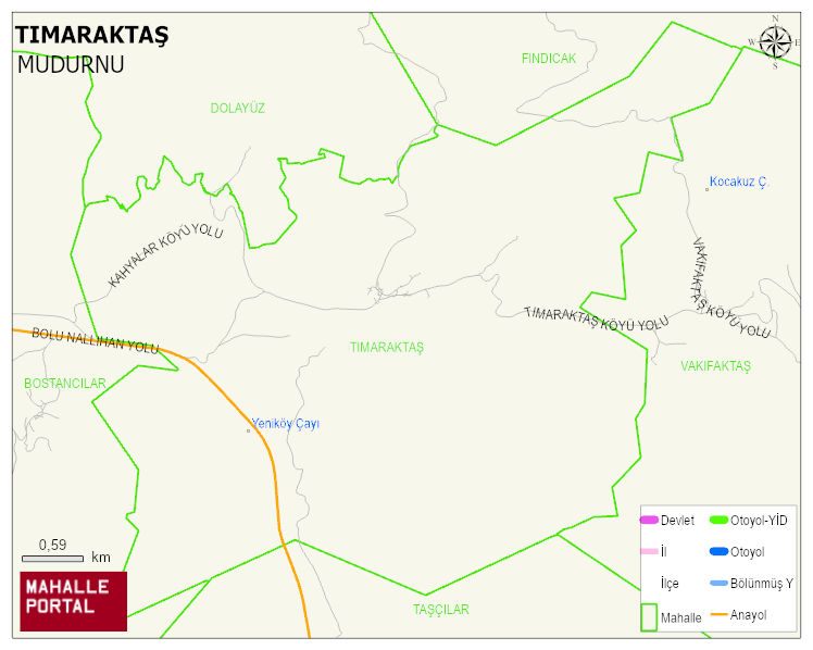 TIMARAKTAŞ Köyü Haritası | Dağlar, Ovalar ve Akarsu Bilgileri