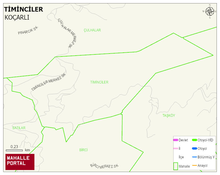 TİMİNCİLER Mahallesi Haritası | Dağlar, Ovalar ve Akarsu Bilgileri