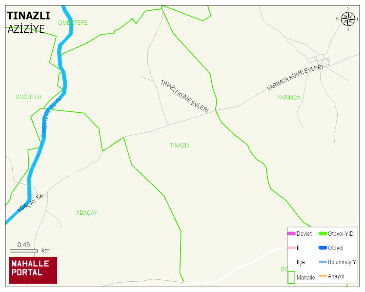 TINAZLI Mahallesi Haritası | Uydu Görüntüsü ve Harita Detayları