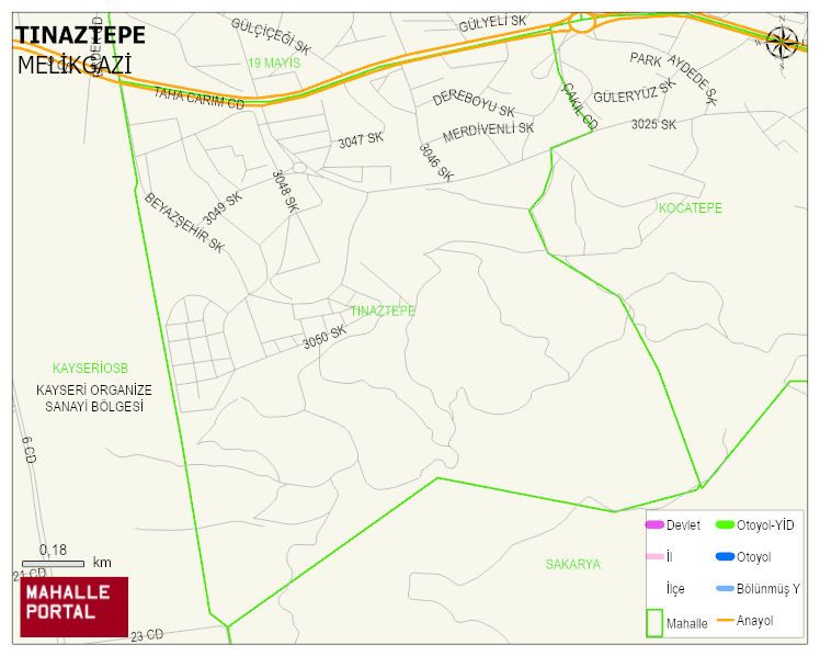 TINAZTEPE Mahallesi Haritası | Detaylı Köy ve Mahalle Görünümü