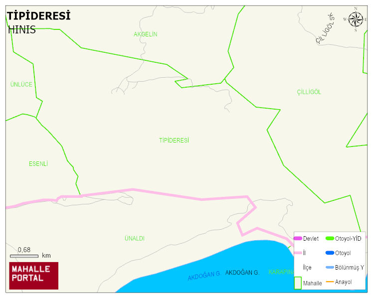 TİPİDERESİ Mahallesi Haritası | Mahalle ve Köy Sınırı