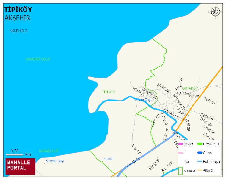 TİPİKÖY Mahallesi Haritası | Detaylı Köy ve Mahalle Görünümü