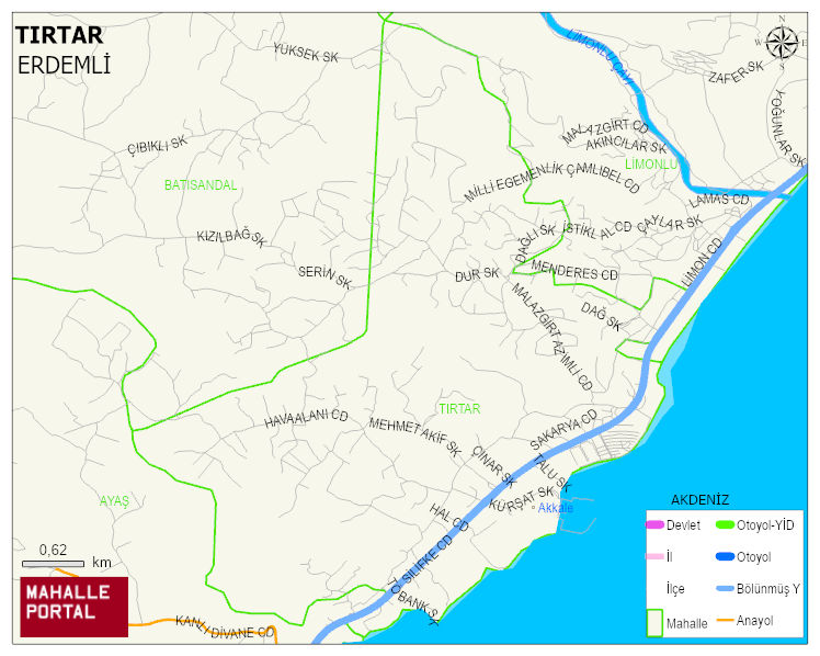 TIRTAR Mahallesi Haritası | Mahalle Sokak Haritası