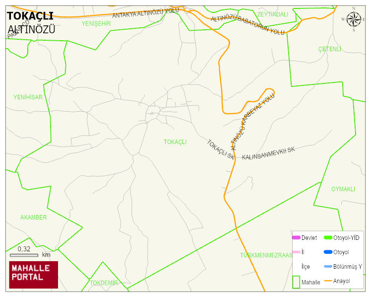 TOKAÇLI Mahallesi Haritası | Dağlar, Ovalar ve Akarsu Bilgileri