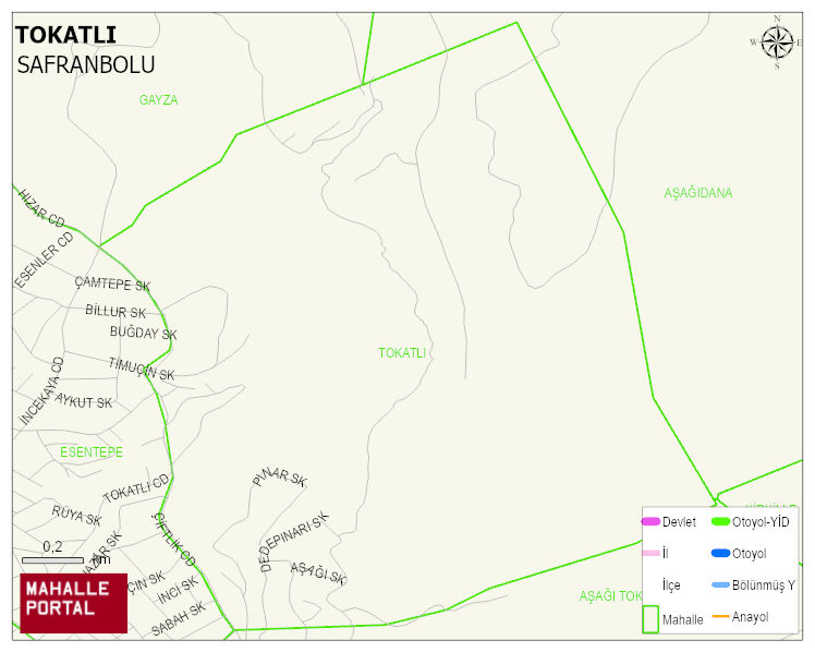 TOKATLI Köyü Haritası | Detaylı Köy ve Mahalle Görünümü
