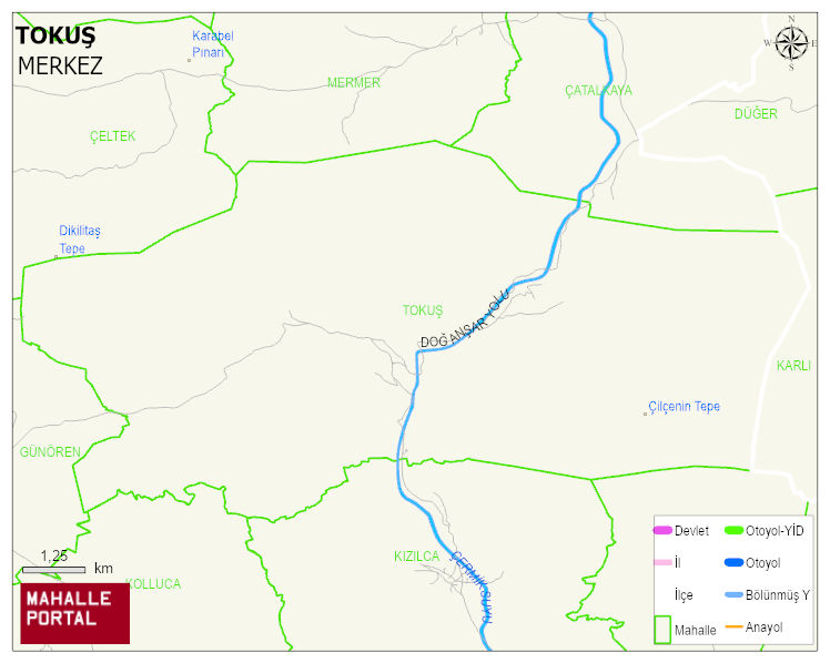 TOKUŞ Köyü Haritası | Mahalle Sokak Haritası