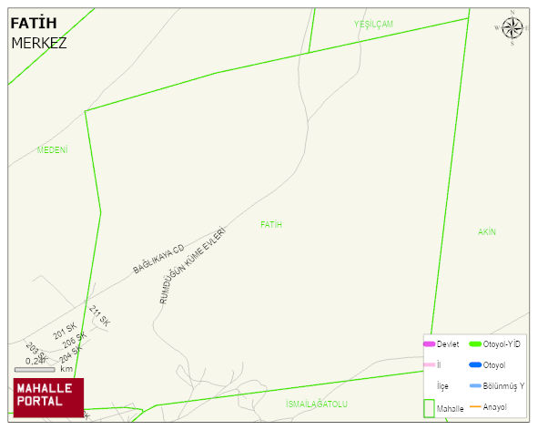 TOPAKKAYA BELDESİ FATİH Mahallesi Haritası | Güncel Mahalle ve Köy Haritası