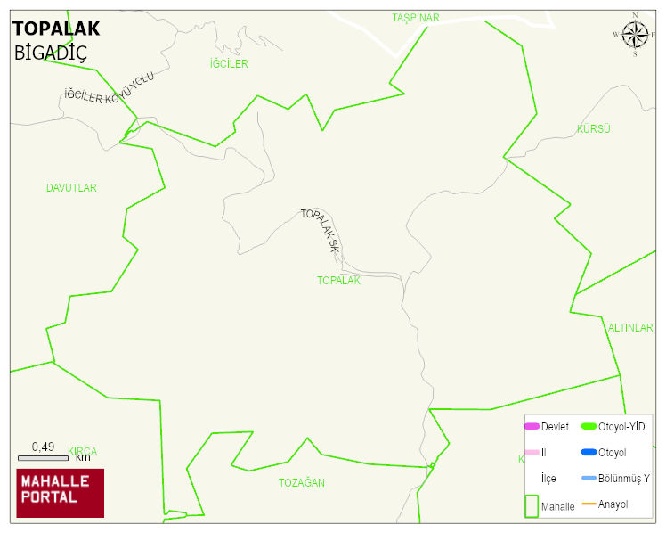 TOPALAK Mahallesi Haritası | İnteraktif Köy ve Mahalle Sınırları