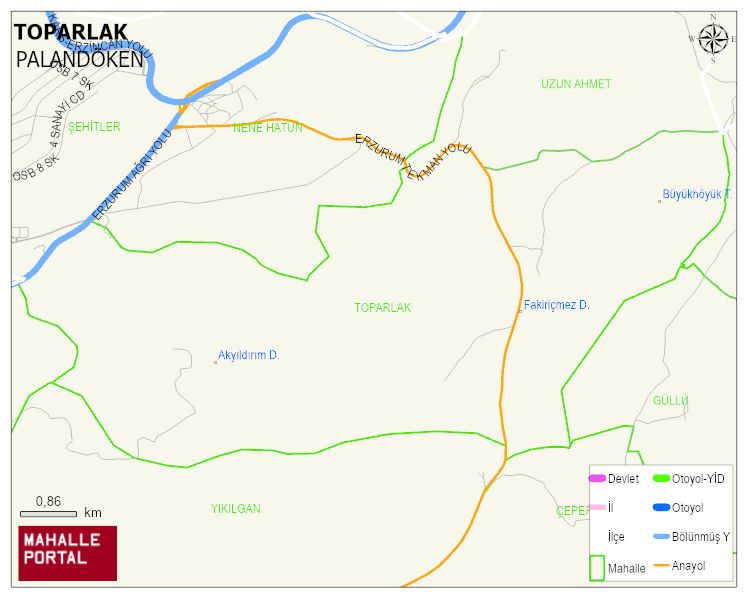 TOPARLAK Mahallesi Haritası | Mahalle ve Köy Sınırı