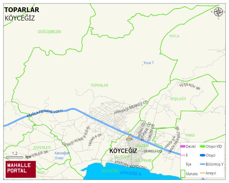 TOPARLAR Mahallesi Haritası | Detaylı Köy ve Mahalle Görünümü