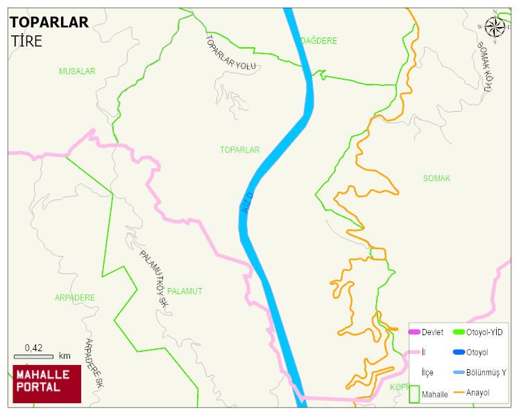 TOPARLAR Mahallesi Haritası | Güncel Mahalle ve Köy Haritası