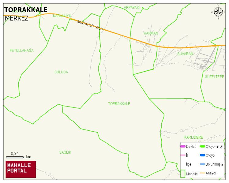 TOPRAKKALE Köyü Haritası | İnteraktif Köy ve Mahalle Sınırları