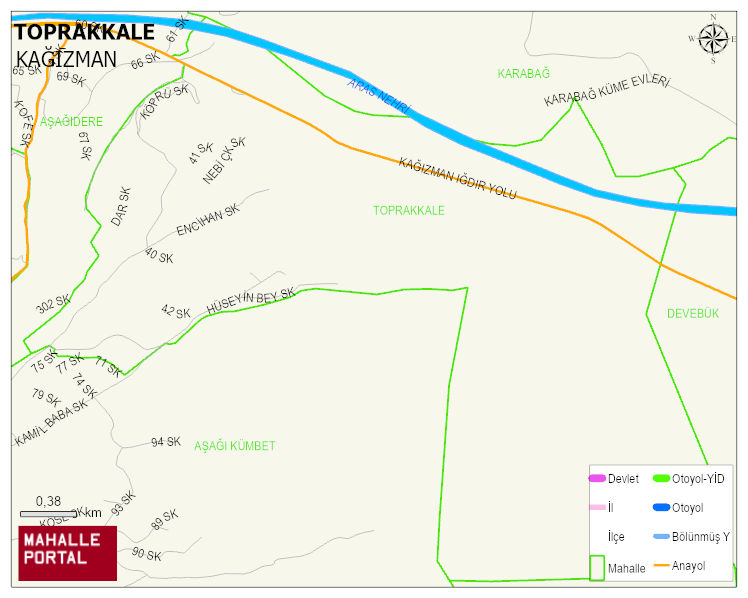 TOPRAKKALE Mahallesi Haritası | Mahalle Sokak Haritası