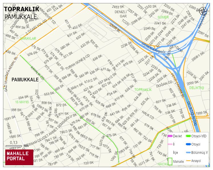 TOPRAKLIK Mahallesi Haritası | Mahalle ve Köy Sınırı