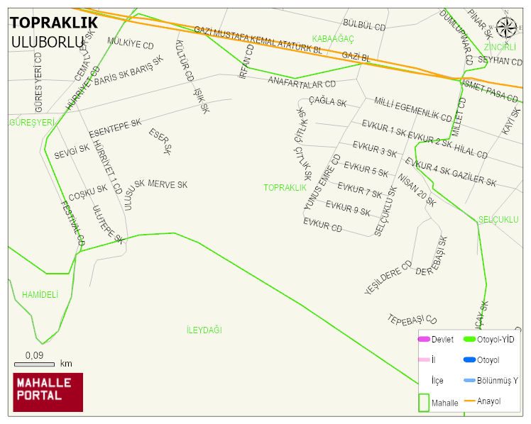 TOPRAKLIK Mahallesi Haritası | Mahalle Sokak Haritası