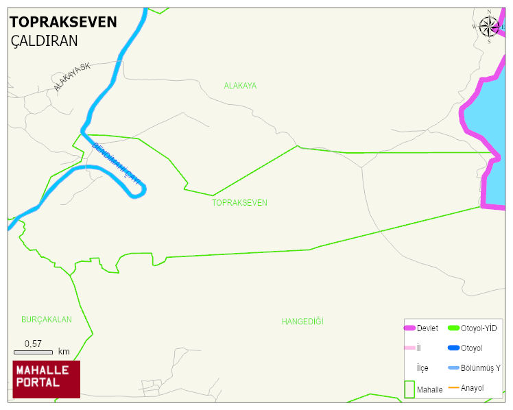 TOPRAKSEVEN Mahallesi Haritası | Dağlar, Ovalar ve Akarsu Bilgileri
