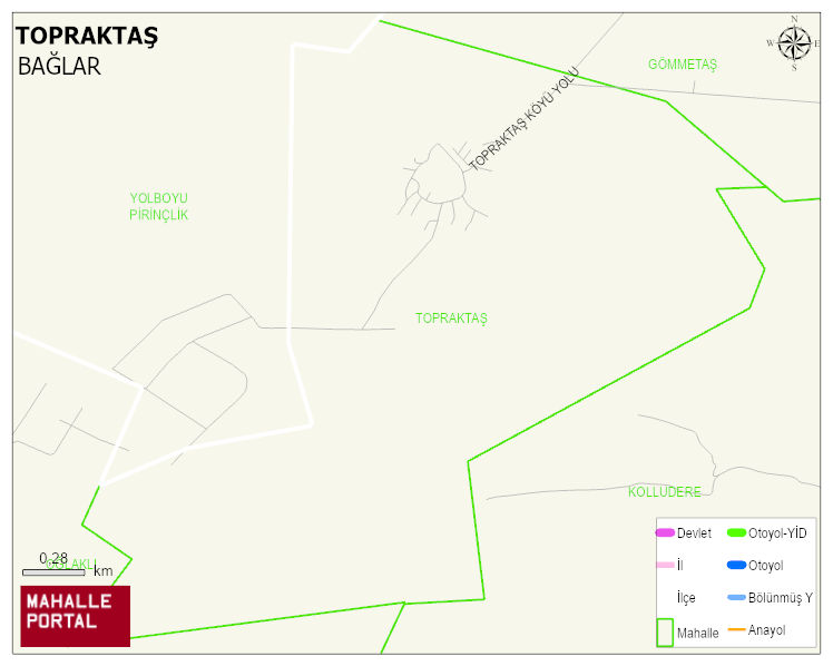 TOPRAKTAŞ Mahallesi Haritası | Coğrafi Yapı ve Detaylı Haritası