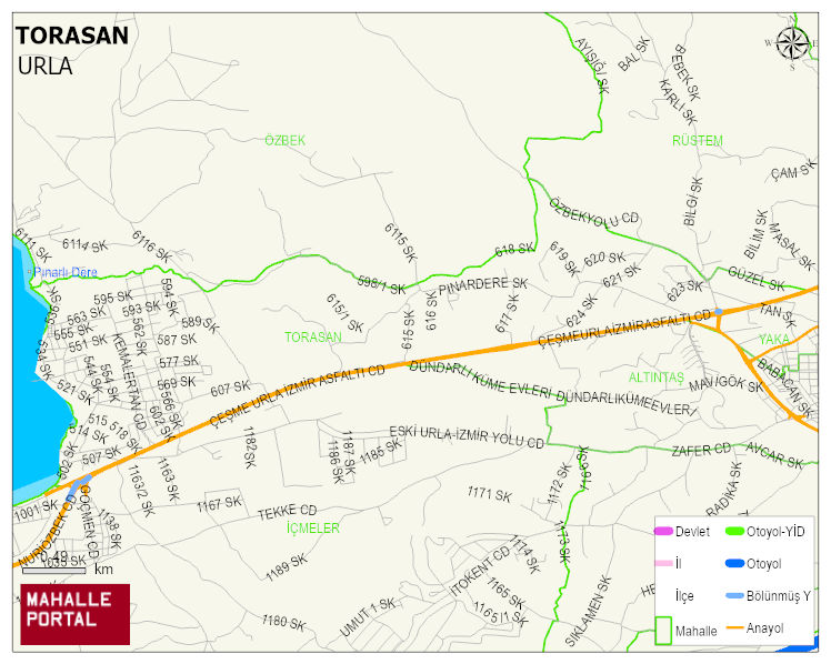 TORASAN Mahallesi Haritası | Mahalle ve Köy Sınırı