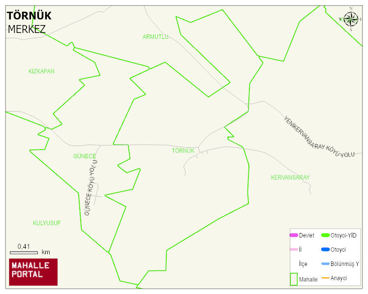 TÖRNÜK Köyü Haritası | Coğrafi Yapı ve Detaylı Haritası