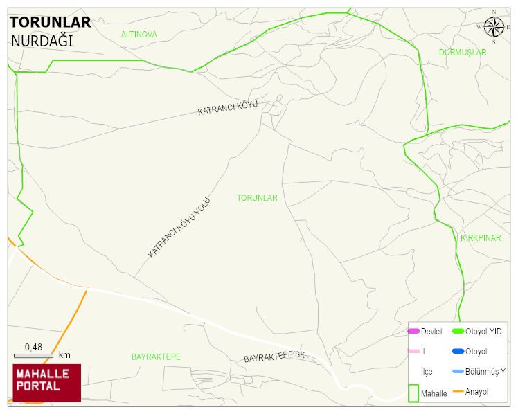 TORUNLAR Mahallesi Haritası | Detaylı Köy ve Mahalle Görünümü