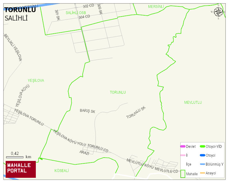 TORUNLU Mahallesi Haritası | Coğrafi Yapı ve Detaylı Haritası