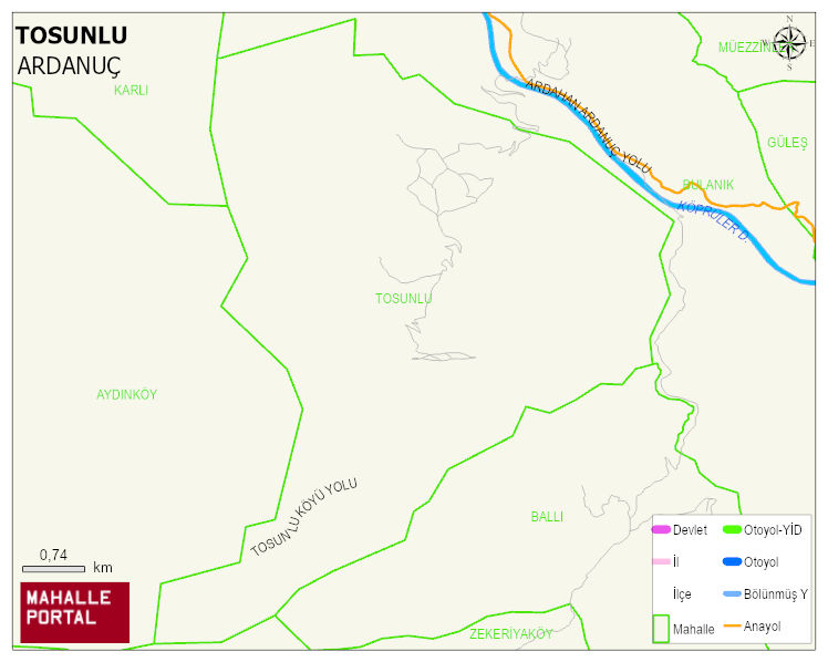 TOSUNLU Köyü Haritası | Güncel Mahalle ve Köy Haritası