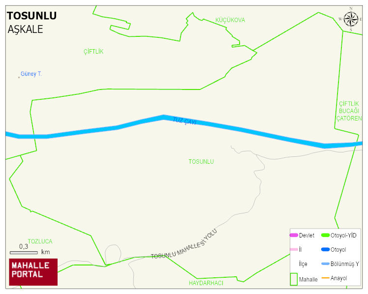 TOSUNLU Mahallesi Haritası | Mahalle ve Köy Sınırı