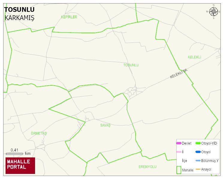TOSUNLU Mahallesi Haritası | Dağlar, Ovalar ve Akarsu Bilgileri