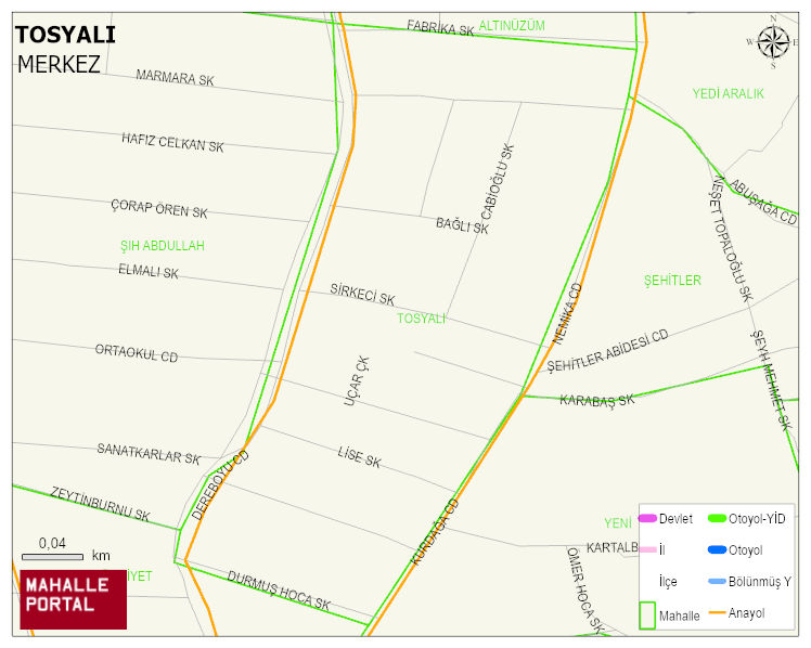 TOSYALI Mahallesi Haritası | Güncel Mahalle ve Köy Haritası