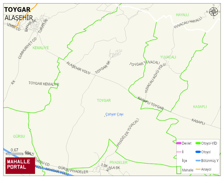 TOYGAR Mahallesi Haritası | Coğrafi Yapı ve Detaylı Haritası
