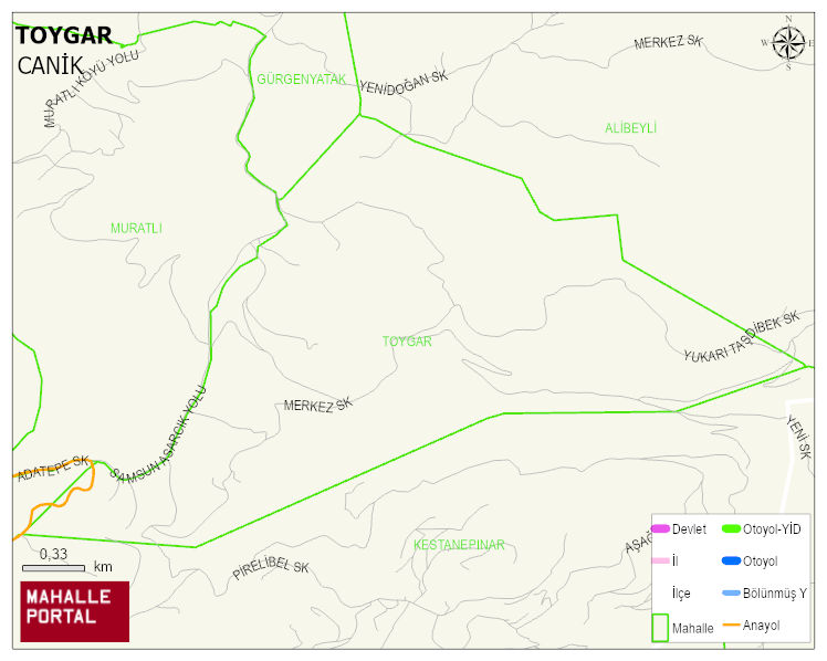 TOYGAR Mahallesi Haritası | Detaylı Köy ve Mahalle Görünümü