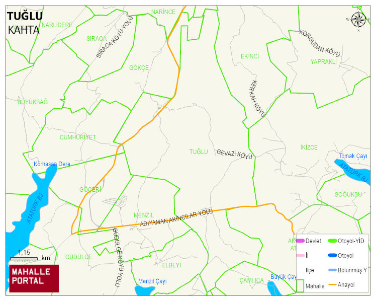 TUĞLU Köyü Haritası | Sayısal Bölge Görünümü