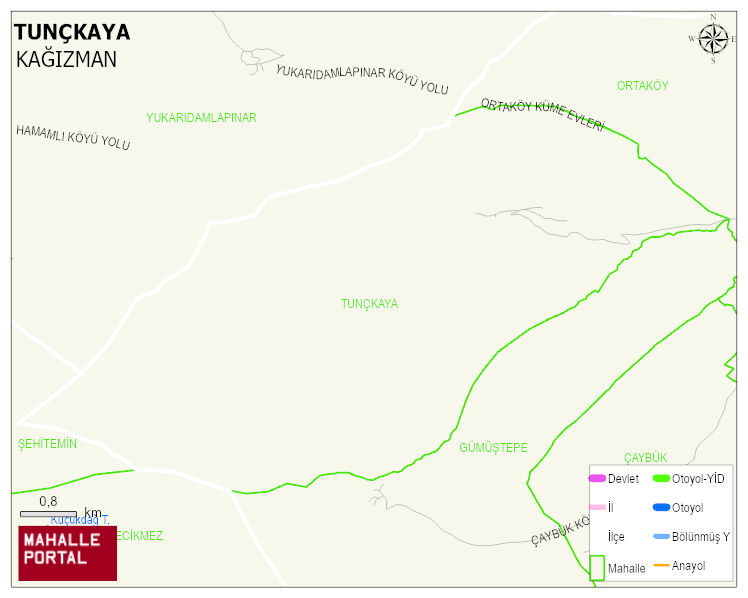 TUNÇKAYA Köyü Haritası | Güncel Mahalle ve Köy Haritası