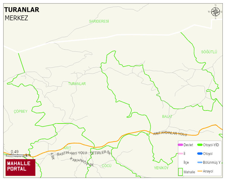 TURANLAR Köyü Haritası | İnteraktif Köy ve Mahalle Sınırları