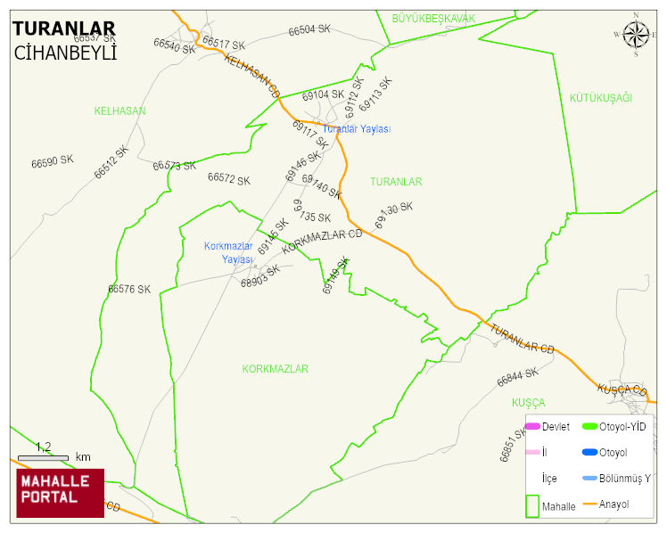 TURANLAR Mahallesi Haritası | Uydu Görüntüsü ve Harita Detayları