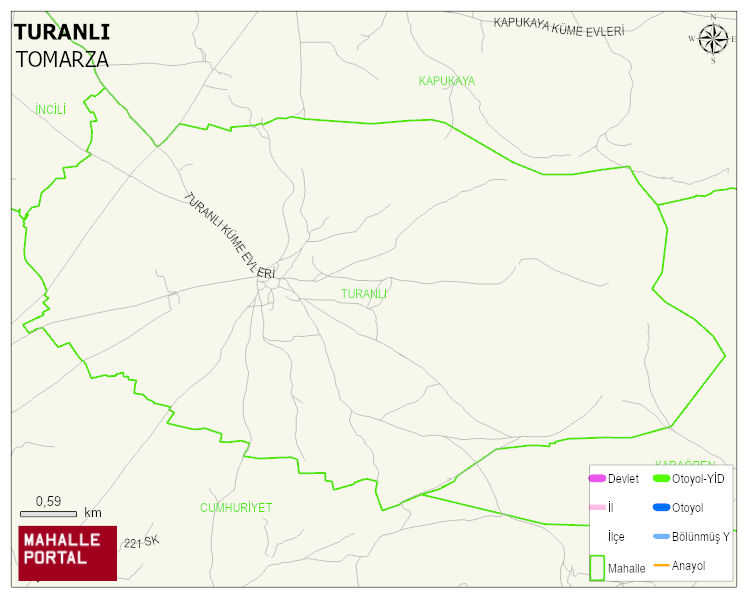 TURANLI Mahallesi Haritası | Detaylı Köy ve Mahalle Görünümü