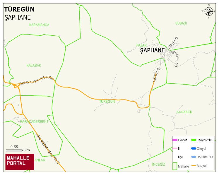 TÜREGÜN Mahallesi Haritası | İnteraktif Köy ve Mahalle Sınırları