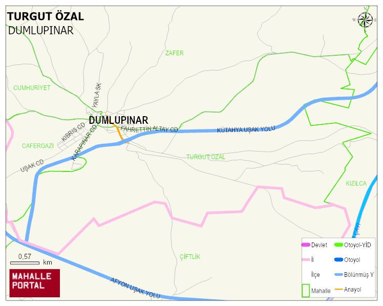 TURGUT ÖZAL Mahallesi Haritası | Mahalle ve Köy Sınırı