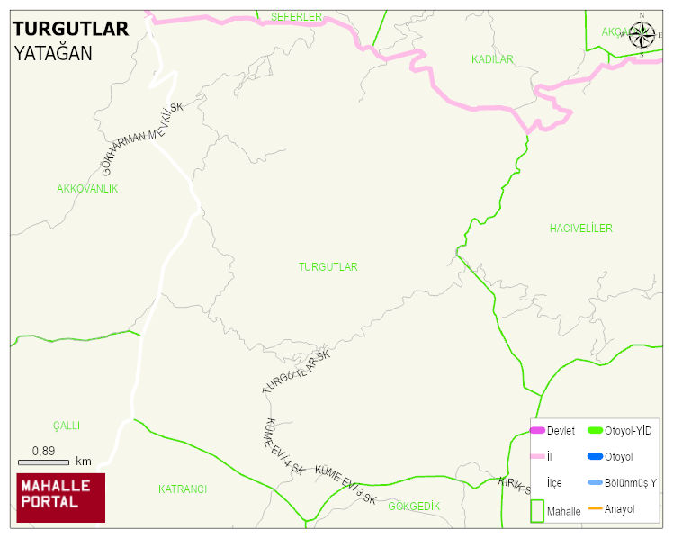 TURGUTLAR Mahallesi Haritası | Coğrafi Yapı ve Detaylı Haritası
