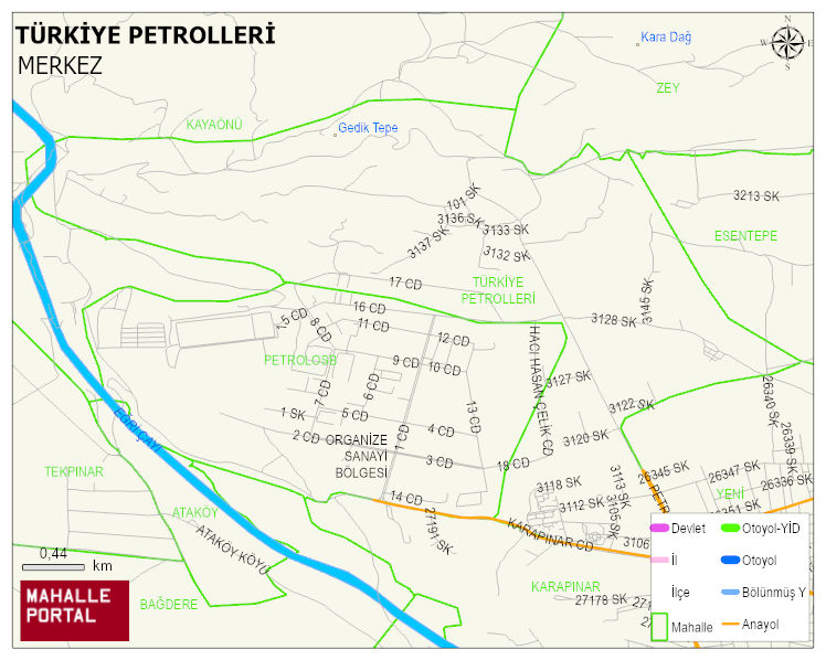TÜRKİYE PETROLLERİ Mahallesi Haritası | İnteraktif Köy ve Mahalle Sınırları