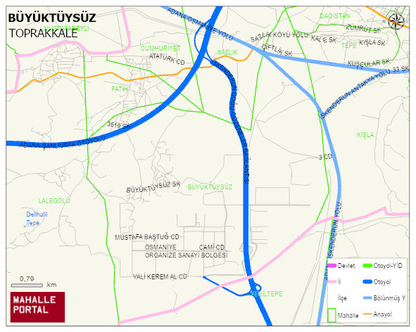 TÜRKMEN BELDESİ BÜYÜKTÜYSÜZ Mahallesi Haritası | İnteraktif Köy ve Mahalle Sınırları