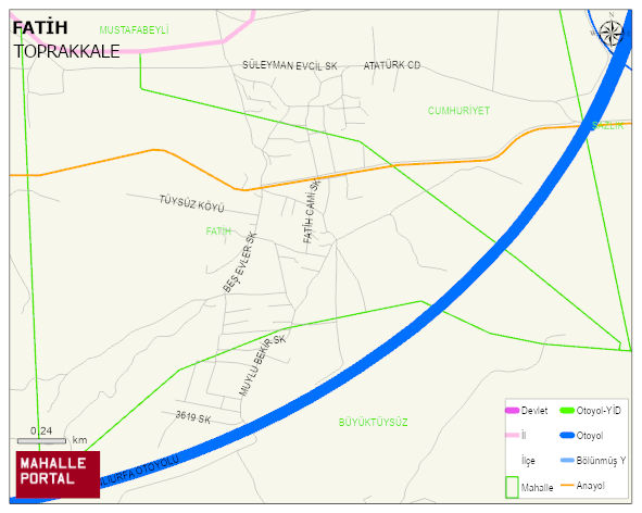 TÜRKMEN BELDESİ FATİH Mahallesi Haritası | Detaylı Köy ve Mahalle Görünümü