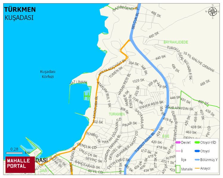 TÜRKMEN Mahallesi Haritası | Mahalle ve Köy Sınırı