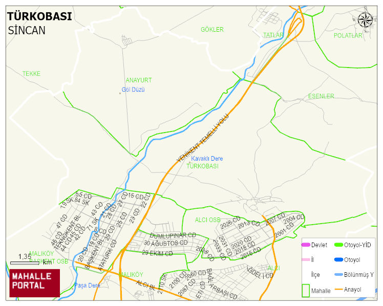 TÜRKOBASI Mahallesi Haritası | İnteraktif Köy ve Mahalle Sınırları
