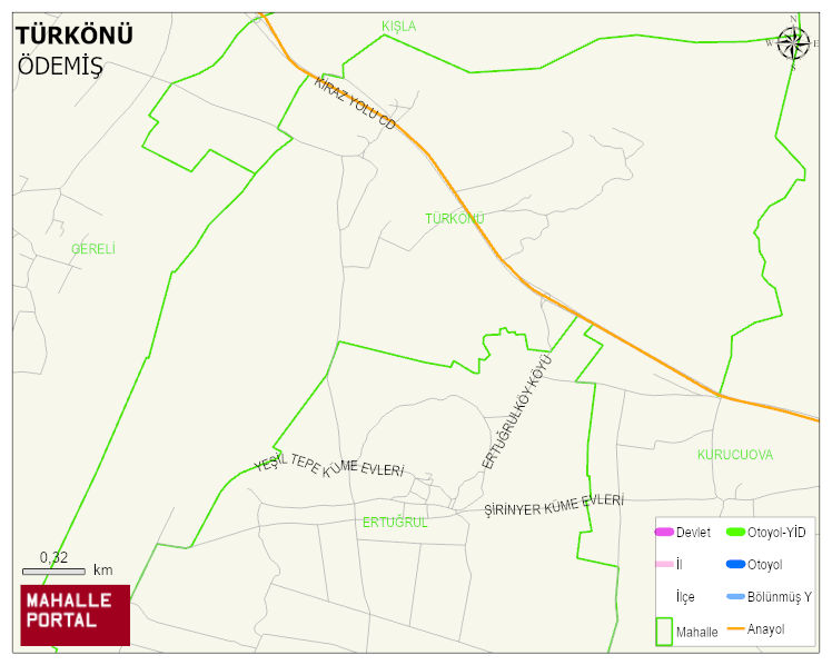 TÜRKÖNÜ Mahallesi Haritası | Coğrafi Yapı ve Detaylı Haritası